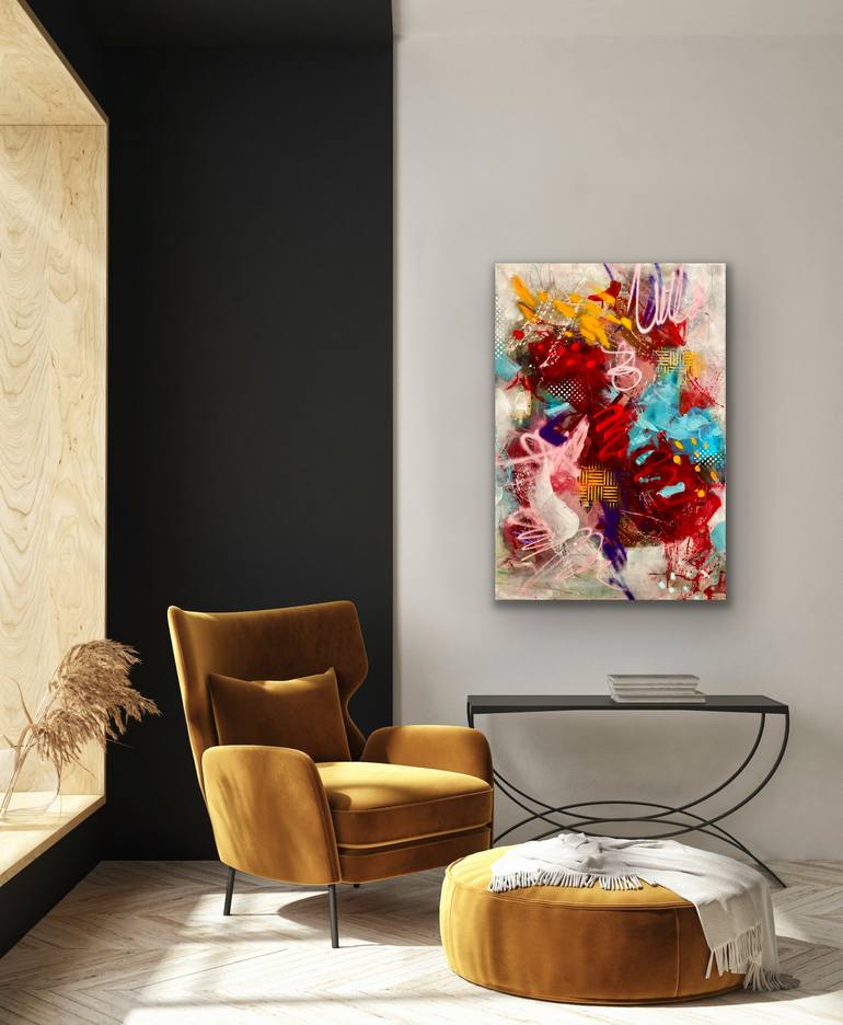 Original Abstract Expressionism Abstract Painting by Marija Constantinou