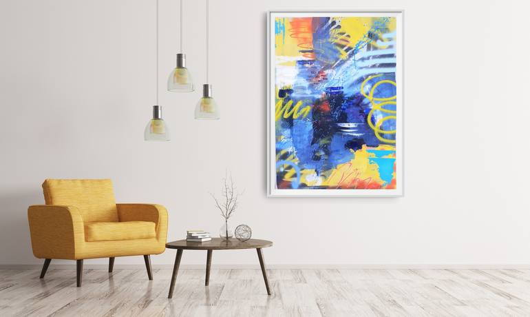 Original Abstract Expressionism Abstract Painting by Marija Constantinou