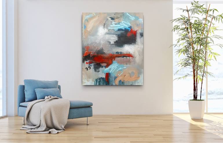 Original Abstract Expressionism Abstract Painting by Marija Constantinou