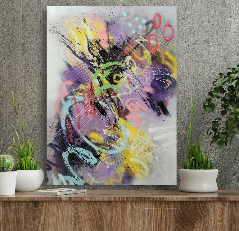 Original Abstract Expressionism Abstract Painting by Marija Constantinou