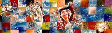Original Abstract Expressionism Abstract Painting by Hassan Zarrou