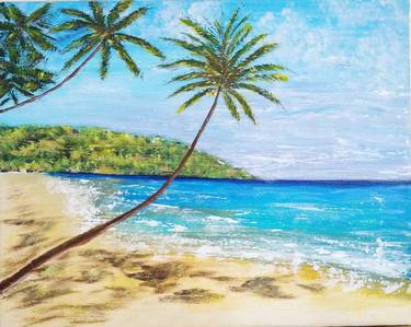 Original Impressionism Beach Painting by Elena Potiukh
