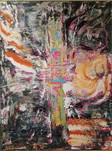 Original Abstract Expressionism Abstract Painting by Elena Potiukh