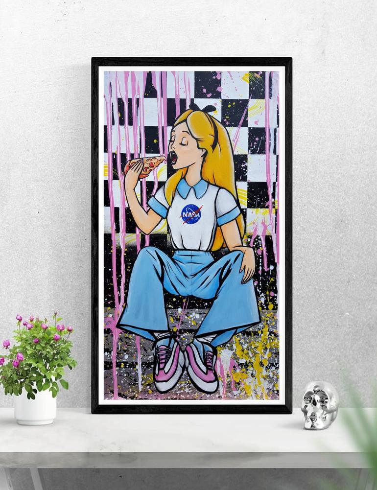 Original Pop Art Cartoon Painting by Maretta Elsalieva