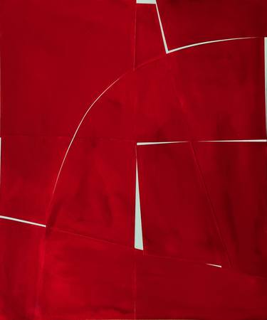 Saatchi Art Artist Nikolajs Klimovs; Painting, “Fractured, in Red No. 3” #art