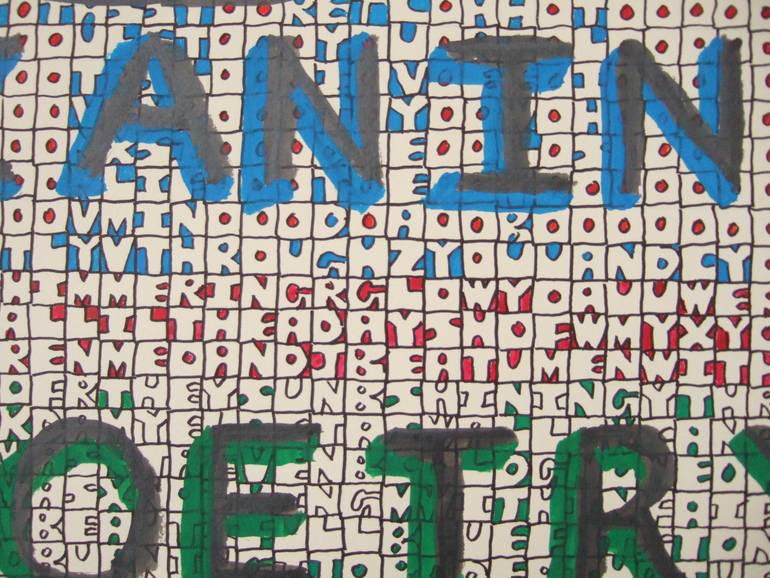Original Abstract Language Drawing by Andrew Nall