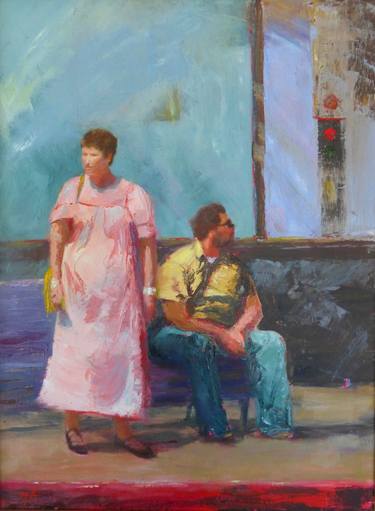 Original Impressionism People Paintings by Irena Jablonski