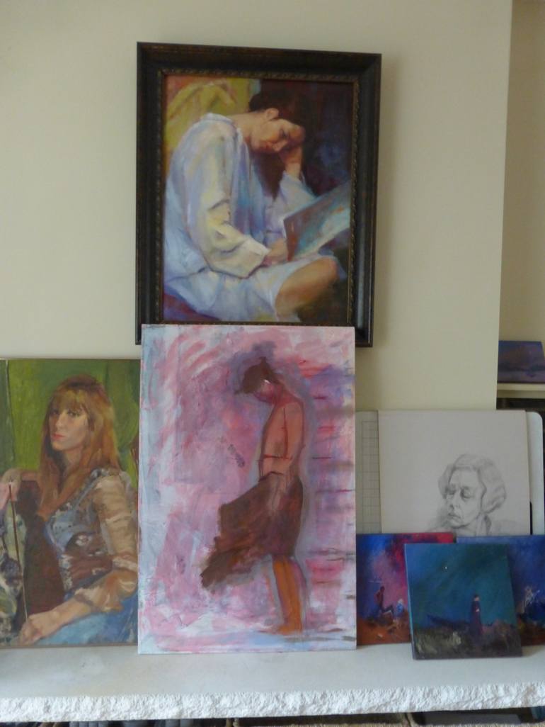 Original Figurative Women Painting by Irena Jablonski