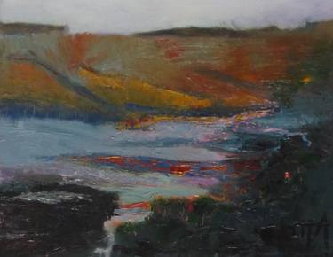 Original Abstract Expressionism Landscape Paintings by Irena Jablonski