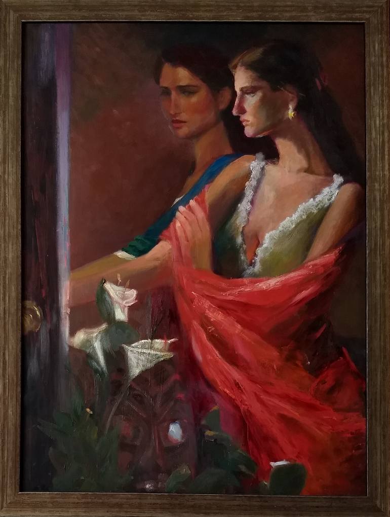 Original Expressionism Women Painting by Irena Jablonski
