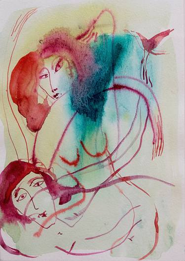 Print of Fine Art Love Paintings by Gurduza Ana