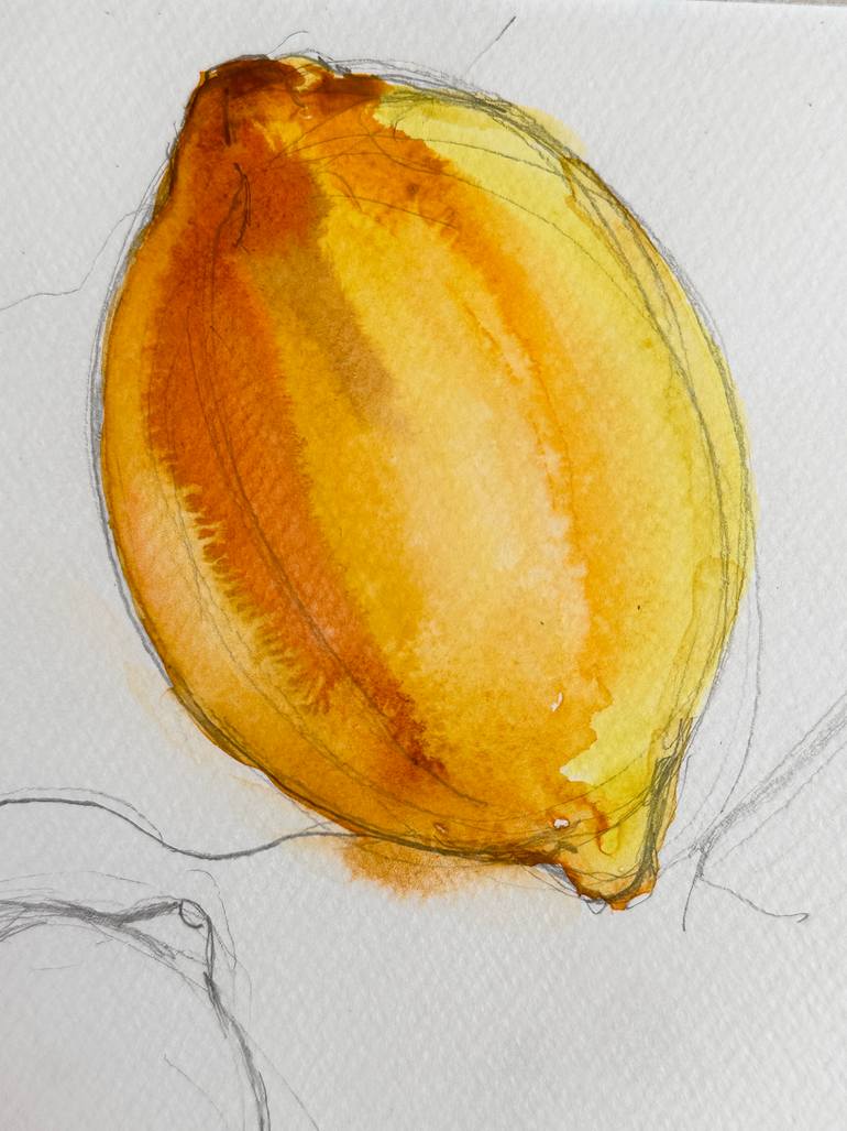 Original Minimalism Botanic Painting by Maryna Chykharieva