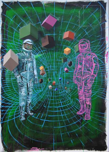 Print of Cubism Science/Technology Paintings by Bart Koolen