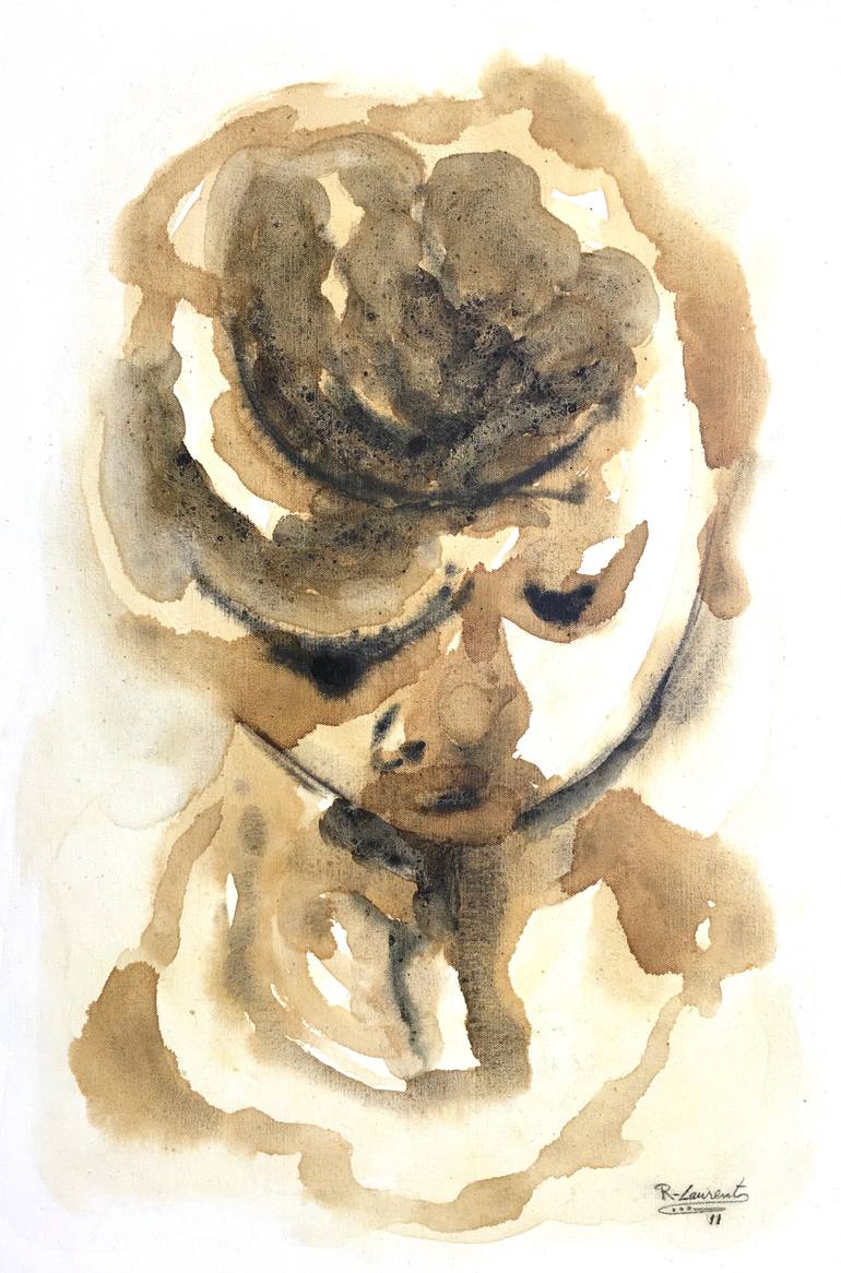 Original Abstract Mixed Media by Renold Laurent