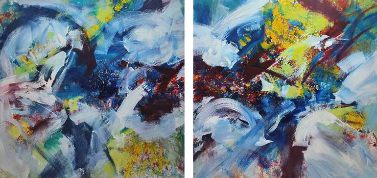 Original Abstract Painting by Nemanja Vuckovic | Abstract Art on Canvas | Deep in the night