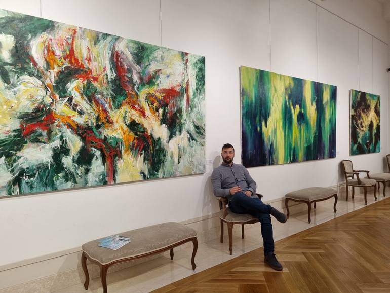 Original Abstract Expressionism Abstract Painting by Nemanja VučKović