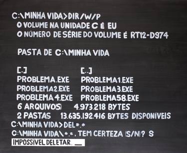 " NÃO EXISTEM MÉTODOS FÁCEIS PARA RESOLVER PROBLEMAS DIFÍCEIS " - 115 X 145 CM thumb