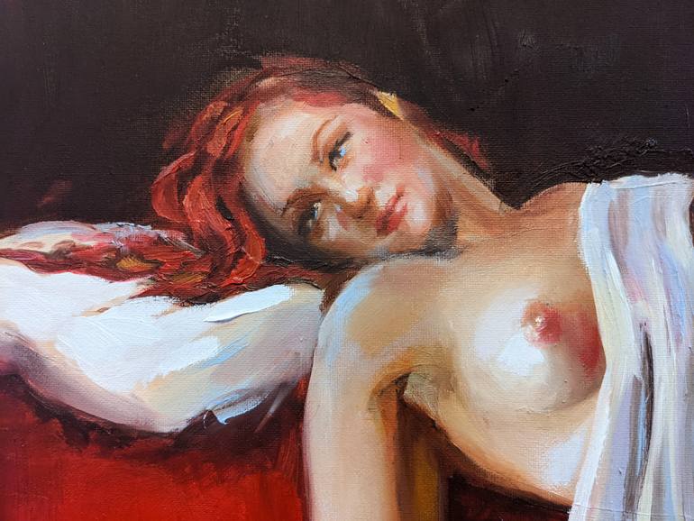 Original Figurative Erotic Painting by Milena Hristova
