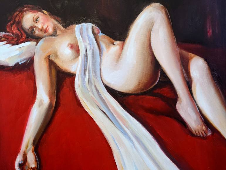 Original Figurative Erotic Painting by Milena Hristova