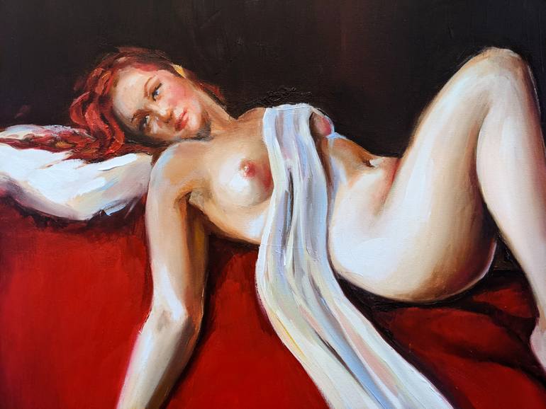 Original Figurative Erotic Painting by Milena Hristova