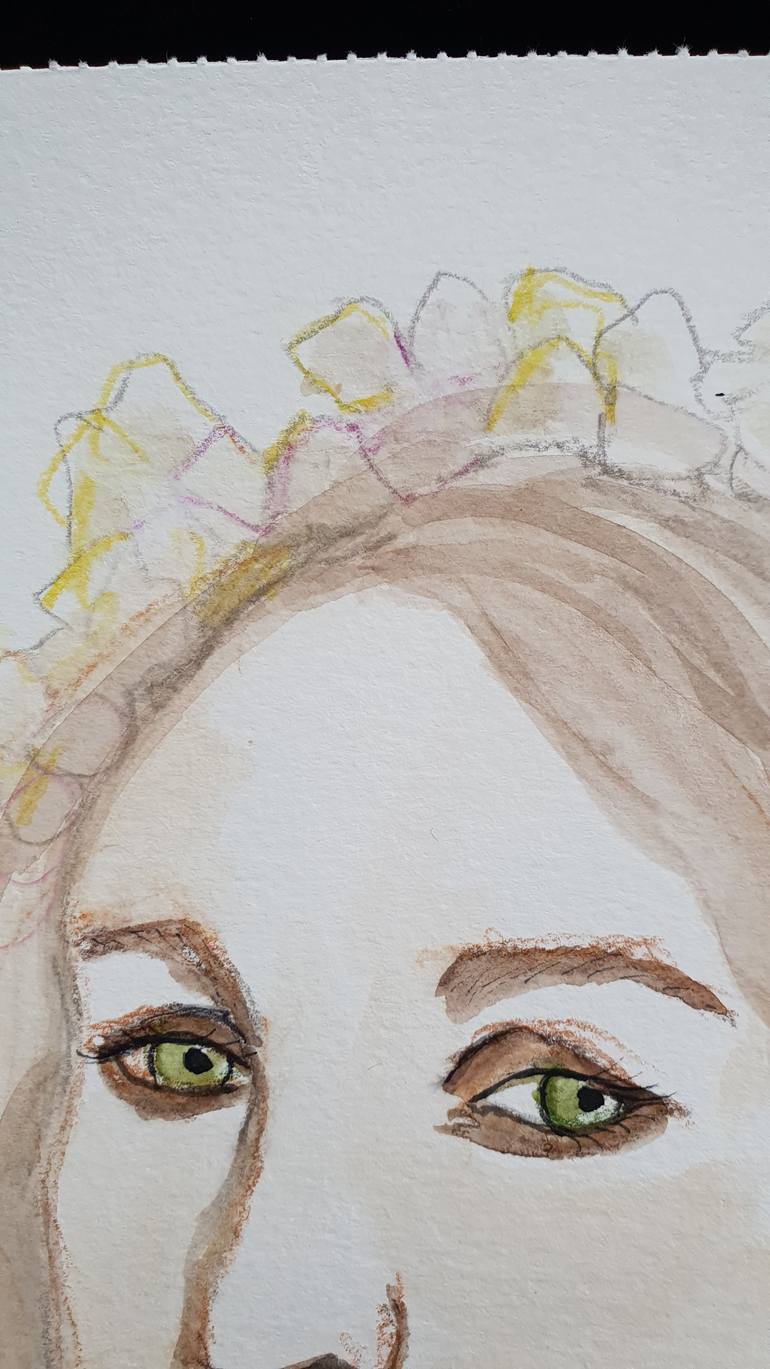 Original Portraiture People Drawing by Leticia Beatriz Sansores Lopez