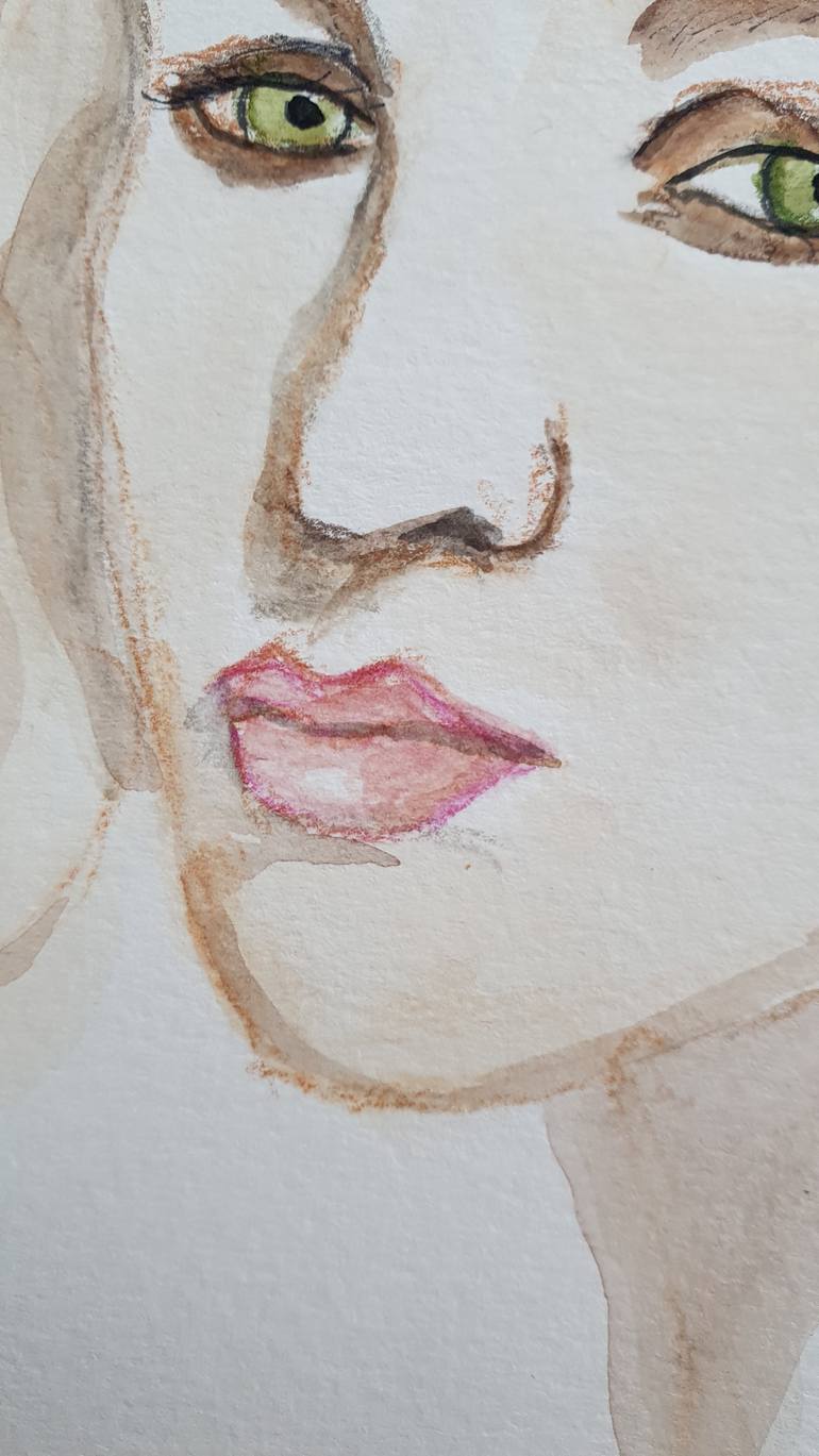 Original Portraiture People Drawing by Leticia Beatriz Sansores Lopez