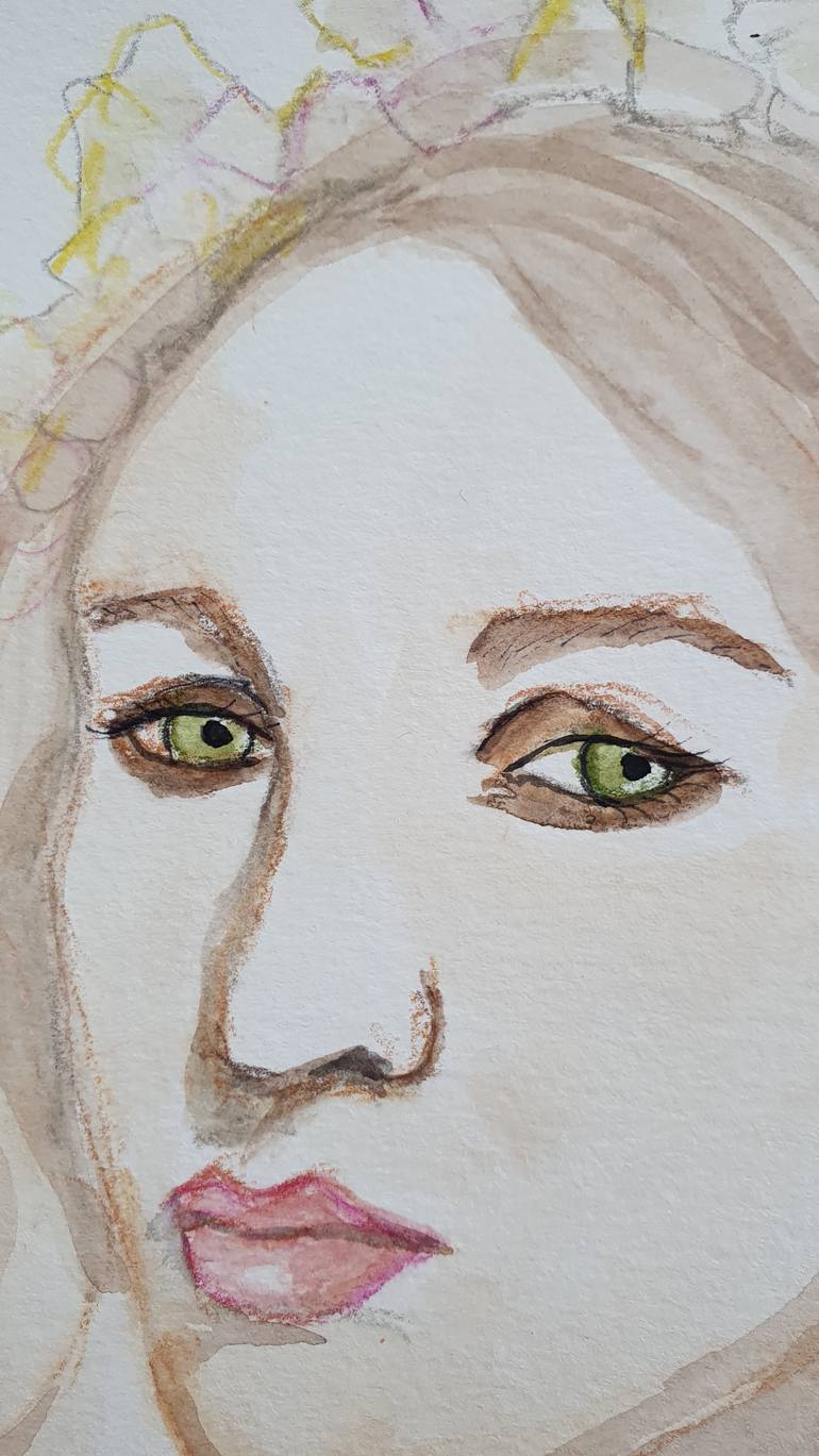 Original Portraiture People Drawing by Leticia Beatriz Sansores Lopez