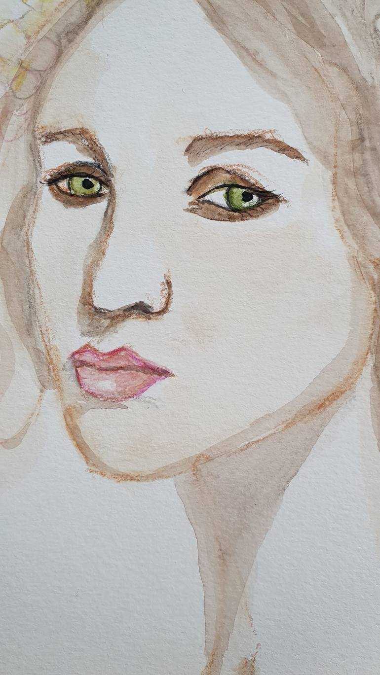 Original Portraiture People Drawing by Leticia Beatriz Sansores Lopez