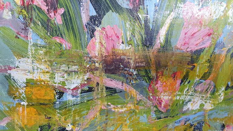 Original Abstract Expressionism Abstract Painting by Leticia Beatriz Sansores Lopez