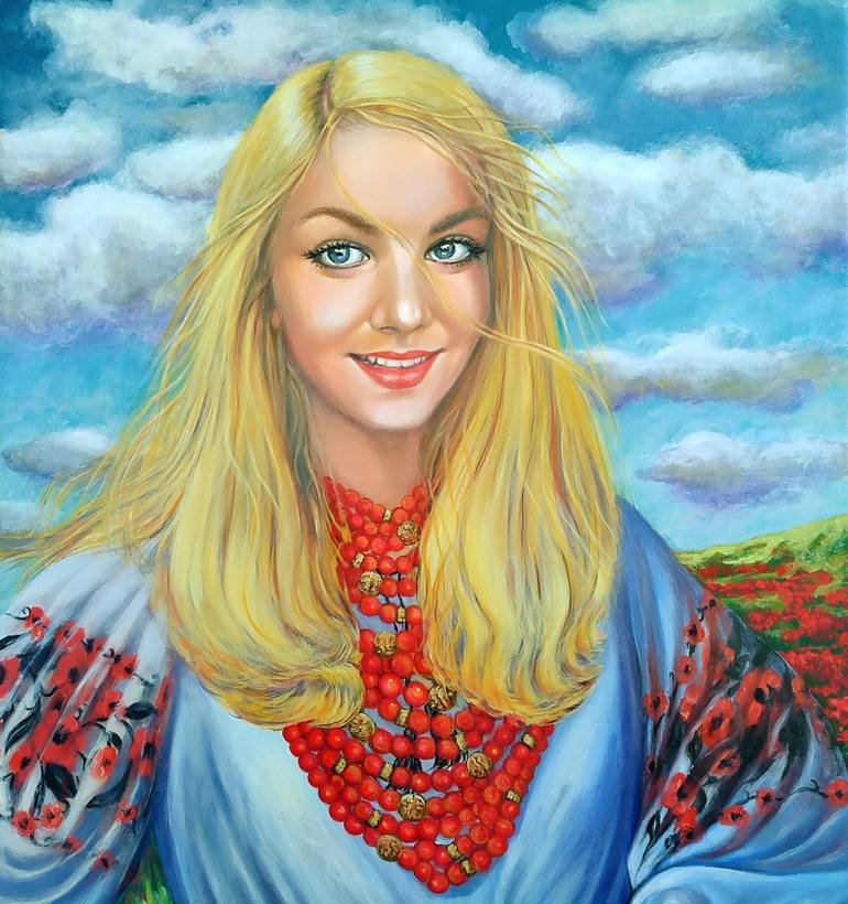 Original Portrait Painting by Ulyana Holevych