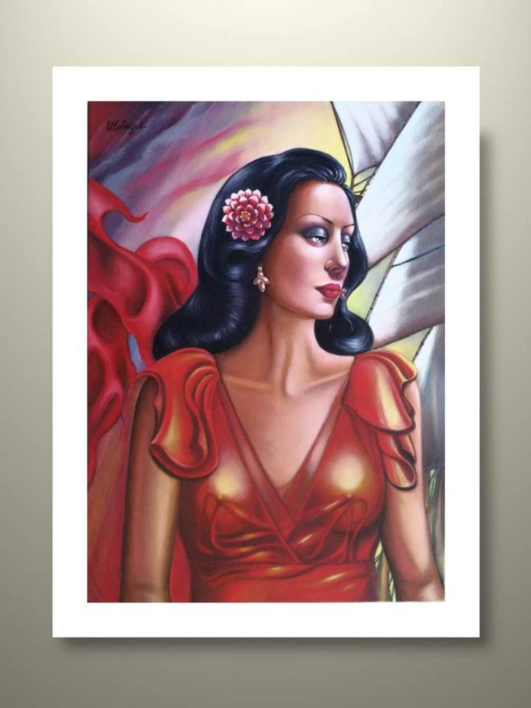 Original Art Deco Women Painting by Ulyana Holevych