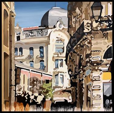 Original Expressionism Cities Paintings by Narbero Christian Bernard