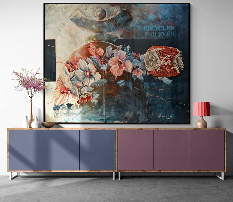 Original Baroque Floral Painting by Narbero Christian Bernard