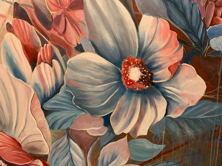 Original Baroque Floral Painting by Narbero Christian Bernard