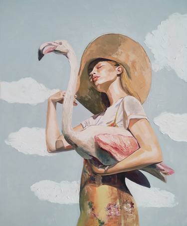 Girl with Flamingo thumb