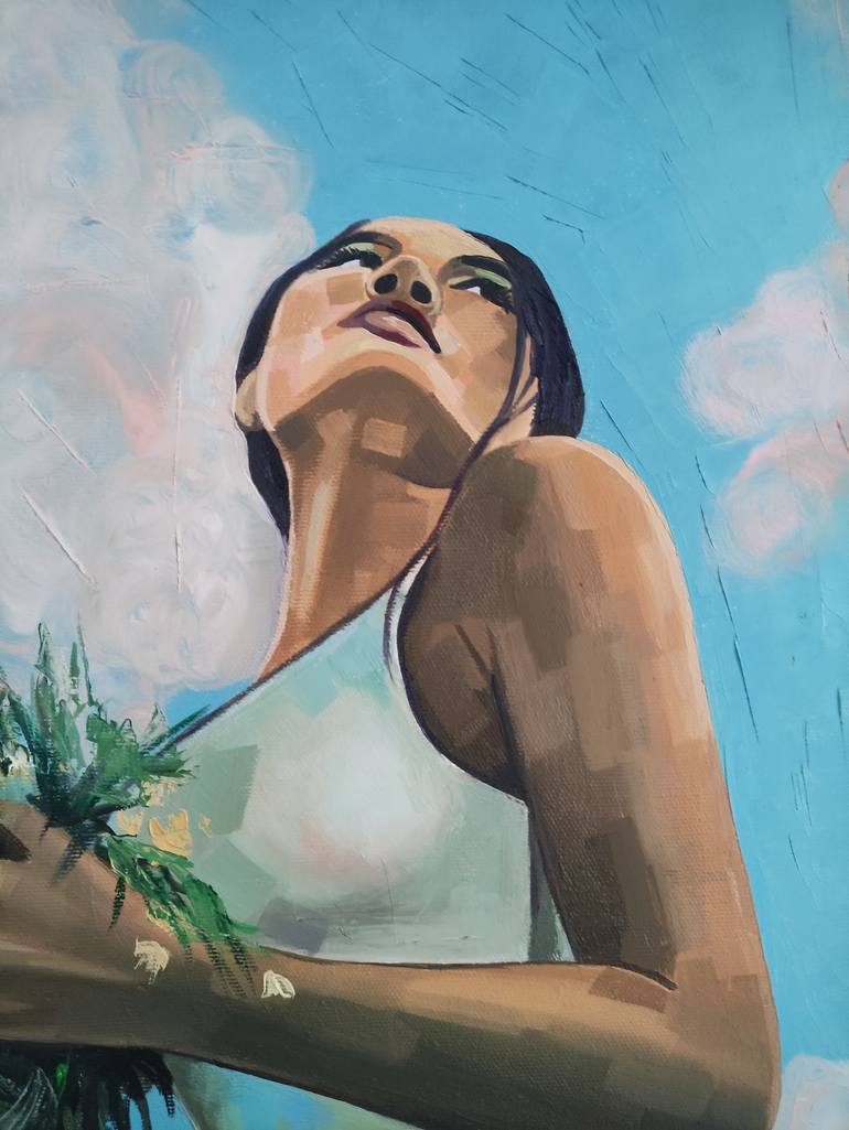 Original Abstract Women Painting by Lina Petrosyan
