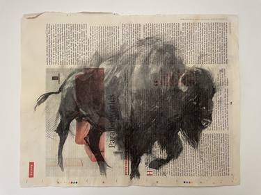 Original Expressionism Animal Drawings by Polina Akh