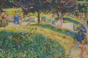 Original Impressionism Garden Paintings by J Lawrence