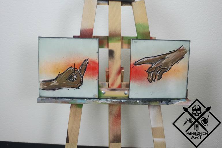Original Street Art Pop Culture/Celebrity Painting by Kensenich  Rudolf Gerb