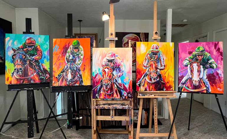 Original Contemporary Horse Painting by Nate Michaels