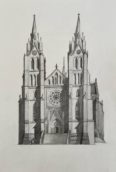 Original Classicism Architecture Drawing by Ivan Klymenko