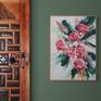 Abstract Flower painting hanging in hallway