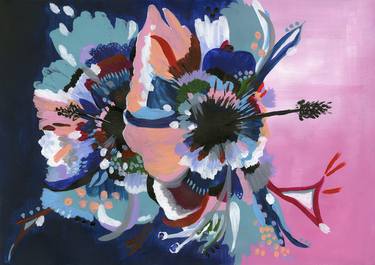 Original Abstract Floral Paintings by Judy Century