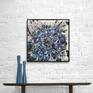 In situ mock up of 'Blue Cornflower Burst' painting by Judy Century