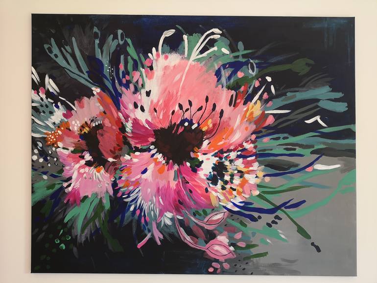Original Abstract Expressionism Abstract Painting by Judy Century