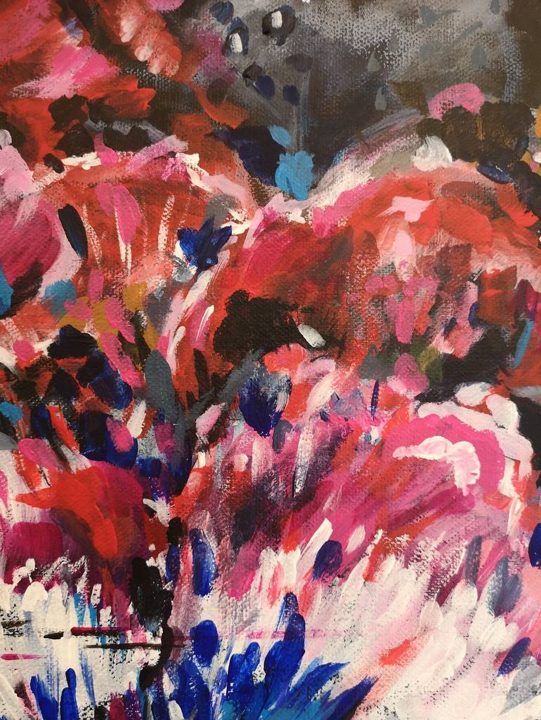 Original Abstract Floral Painting by Judy Century