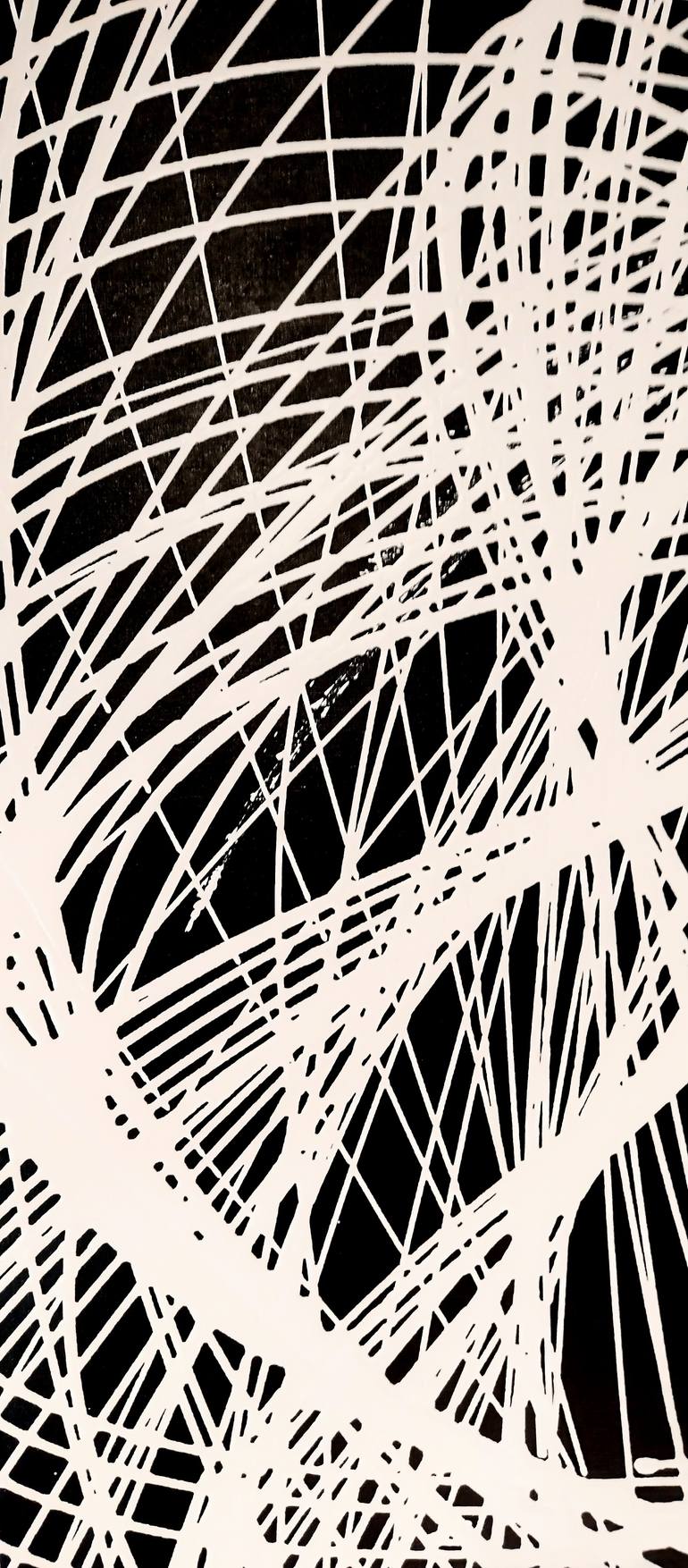 Original Black & White Abstract Painting by Luis Enrique Feichtenslager
