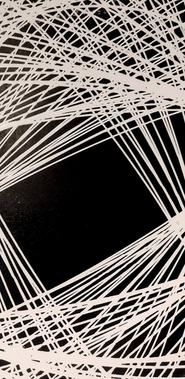 Original Black & White Abstract Painting by Luis Enrique Feichtenslager