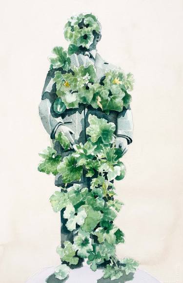 Saatchi Art Artist Eric Reyes-Lamothe; Painting, “Project for a monument covered with greens #3” #art