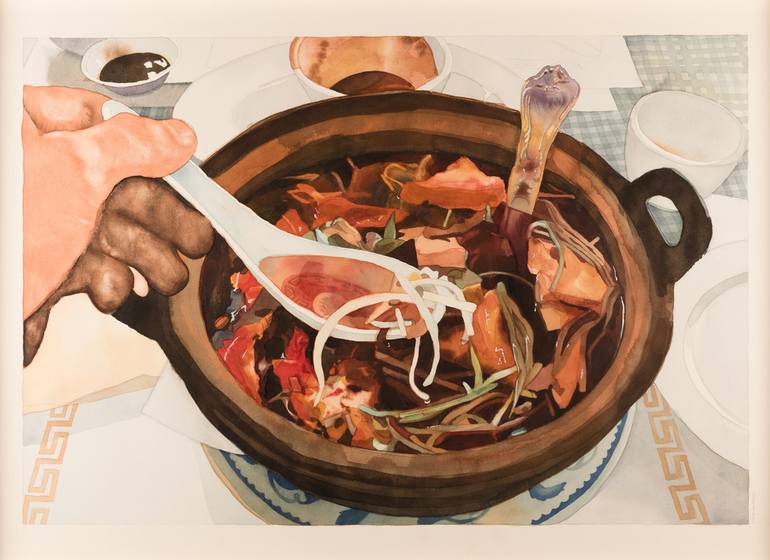 Original Figurative Food Painting by Eric Reyes-Lamothe
